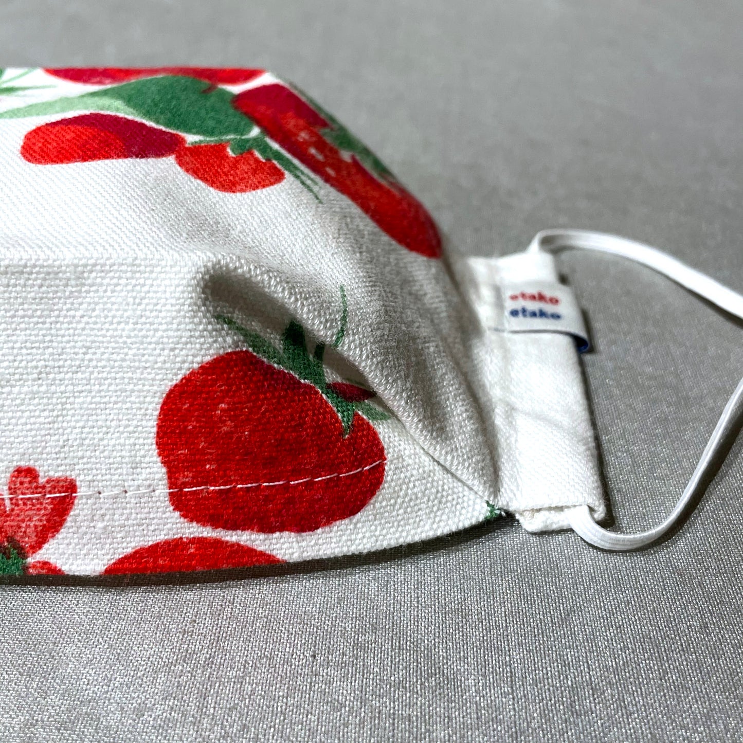 Cotton Face Mask - Vintage Strawberry Blossom Fabric